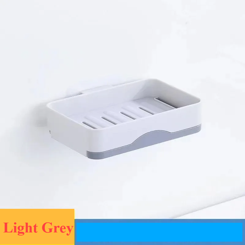 Multi Layer Suction Cup Soap Dish with Drain Water Mobile Space Saving Bathroom Soap Holder for Storage Container Dishes Box