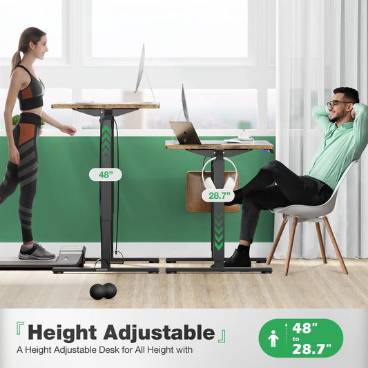 Electric Height Adjustable Standing Desk ,Modern Adjust Table Sit to Stand Desk Computer Ergonomic Computer Workstation
