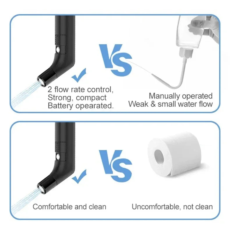 A Portable Electric Sitz Bath for Personal Hygiene Cleaning, Rechargeable for Travel and Camping, with a Shower Sprayer.