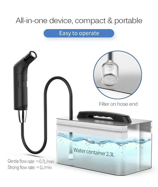 A Portable Electric Sitz Bath for Personal Hygiene Cleaning, Rechargeable for Travel and Camping, with a Shower Sprayer.