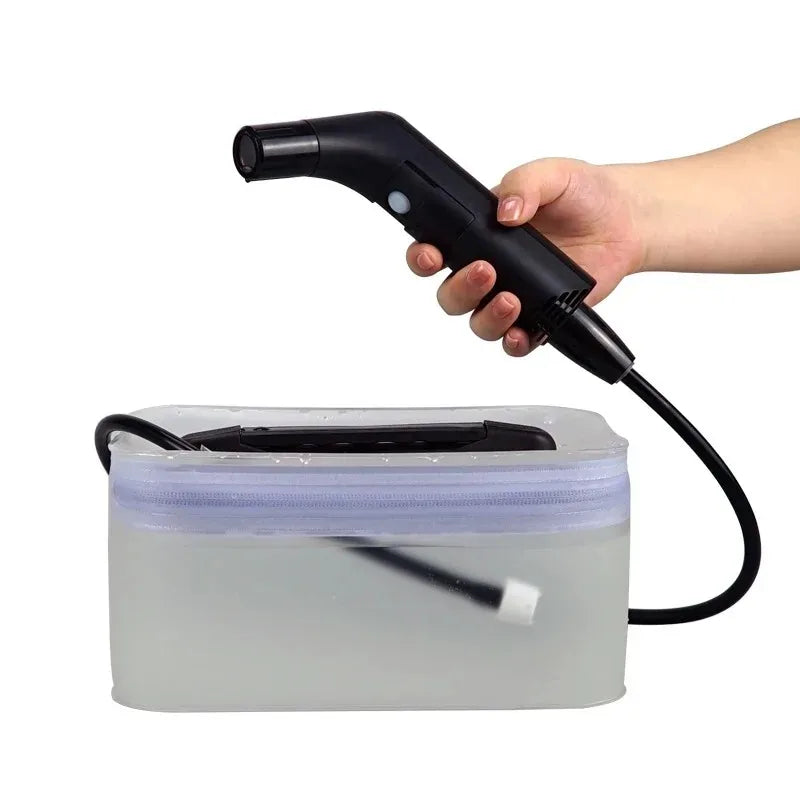 A Portable Electric Sitz Bath for Personal Hygiene Cleaning, Rechargeable for Travel and Camping, with a Shower Sprayer.