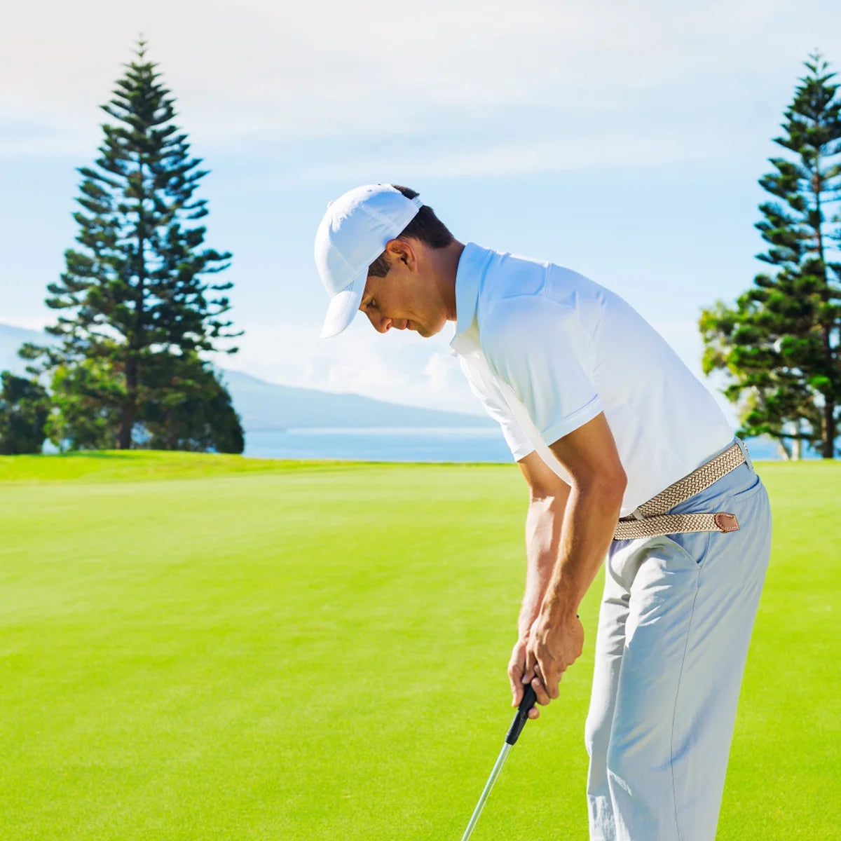 Men'S Braided Belt Men Stretch Belt Adult'S Canvas Elastic Fabric Woven Stretch Braided Belts Solid Color 2 Pack