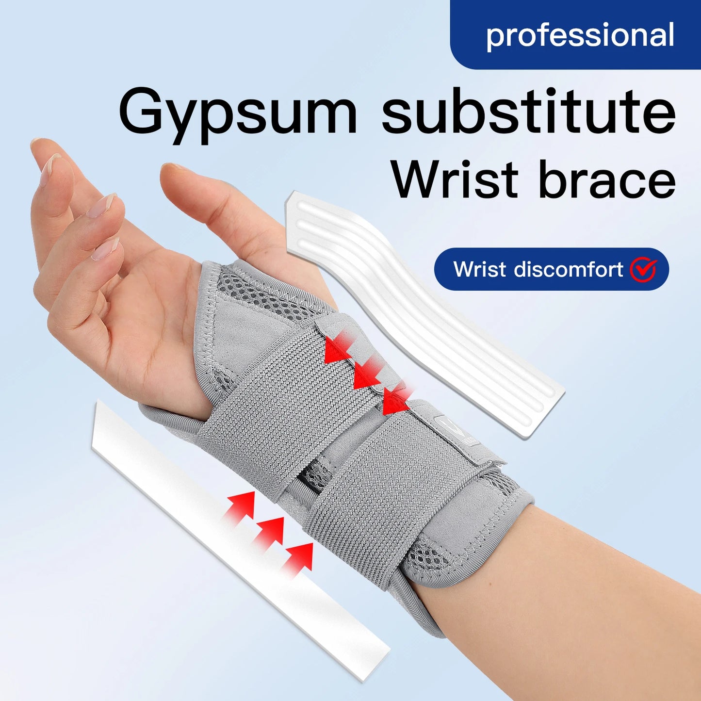 1/2 Finger Joint Pain Tendon Sheath Adjustable Dual Strap Wrist Guard with Thin Design Thumb Strain Protection Strap Wrist Guard