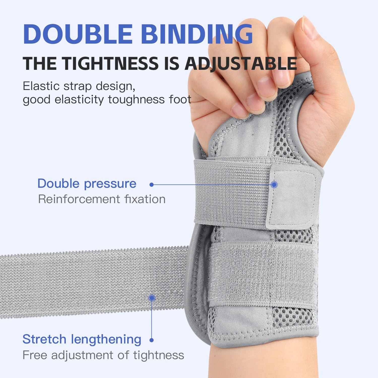 1/2 Finger Joint Pain Tendon Sheath Adjustable Dual Strap Wrist Guard with Thin Design Thumb Strain Protection Strap Wrist Guard