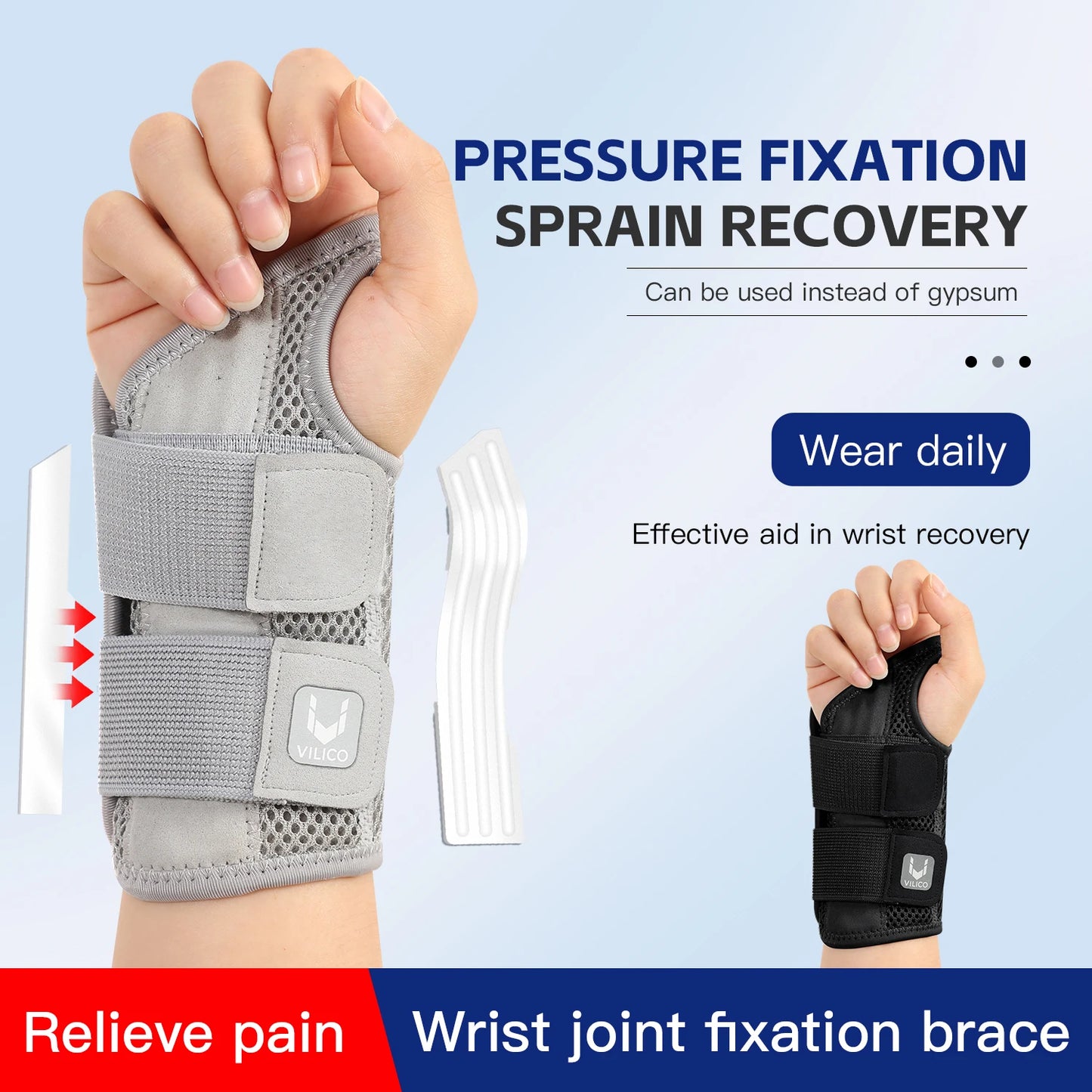 1/2 Finger Joint Pain Tendon Sheath Adjustable Dual Strap Wrist Guard with Thin Design Thumb Strain Protection Strap Wrist Guard